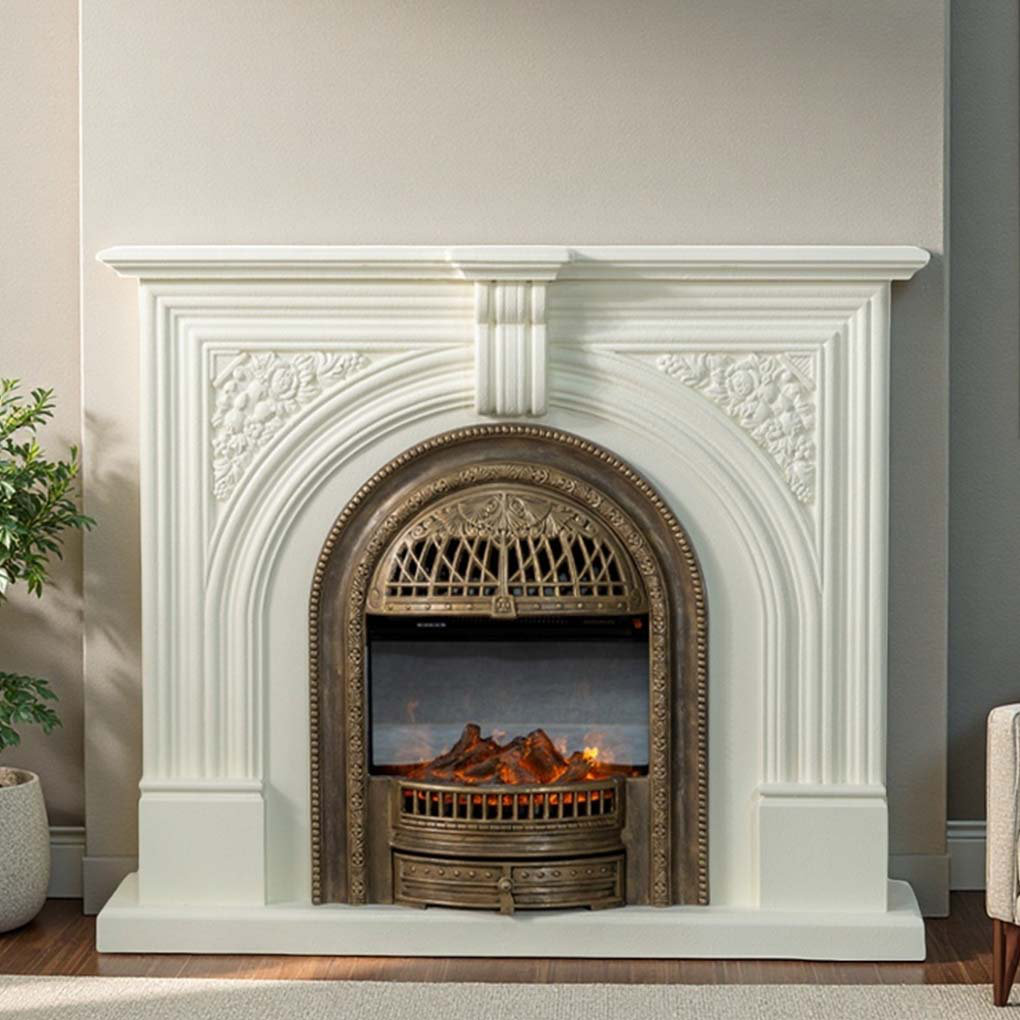 HearthLuxe Vintage Style Carved Home Fireplace & Reviews | Wayfair